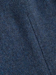 Blue Regular Fit Wool Rich Herringbone Blazer - Image 8 of 11