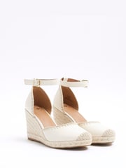 River Island Cream Leopard Espadrille Wedge Sandals - Image 2 of 4