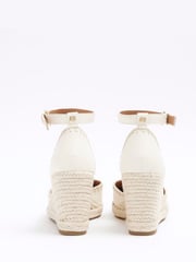 River Island Cream Leopard Espadrille Wedge Sandals - Image 3 of 4