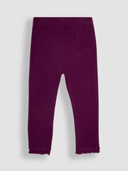 JoJo Maman Bébé Plum Purple 2-Pack Rib Leggings - Image 4 of 7