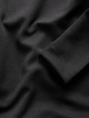 Black Long Sleeve Slinky Slash Neck Dress - Image 4 of 9