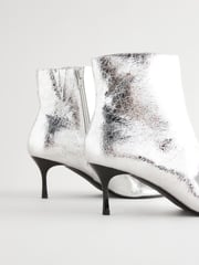 Silver Forever Comfort® Bow Detail Skinny Heeled Boots - Image 8 of 11