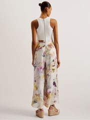 Ted Baker White Tirsso Rib Knit Bodice Mockable Jumpsuit - Image 3 of 5