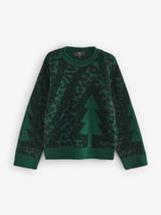 Green Animal Knitted Christmas Jumper - Image 6 of 8