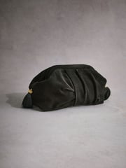 Black Tabitha Simmons Marija Leather Tassel Clutch Bag - Image 5 of 9