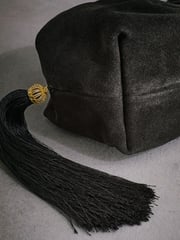 Black Tabitha Simmons Marija Leather Tassel Clutch Bag - Image 8 of 9