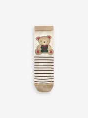 Neutral/Grey Cotton Rich Christmas Character Ankle Socks 3 Pack - Image 2 of 4