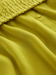 Lime Green Sleeveless Satin Shirt Layer Knitted Vest Jumper - Image 2 of 7
