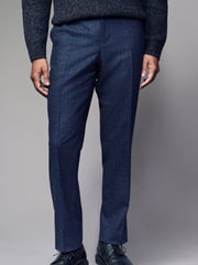 Blue Nova Fides Slim Fit Brushed Check Suit Trousers - Image 1 of 10