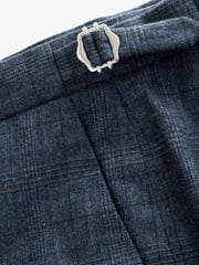 Blue Nova Fides Slim Fit Brushed Check Suit Trousers - Image 10 of 10
