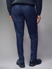 Blue Nova Fides Slim Fit Brushed Check Suit Trousers - Image 3 of 10