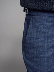 Blue Nova Fides Slim Fit Brushed Check Suit Trousers - Image 4 of 10