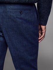 Blue Nova Fides Slim Fit Brushed Check Suit Trousers - Image 5 of 10