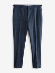 Blue Nova Fides Slim Fit Brushed Check Suit Trousers - Image 6 of 10