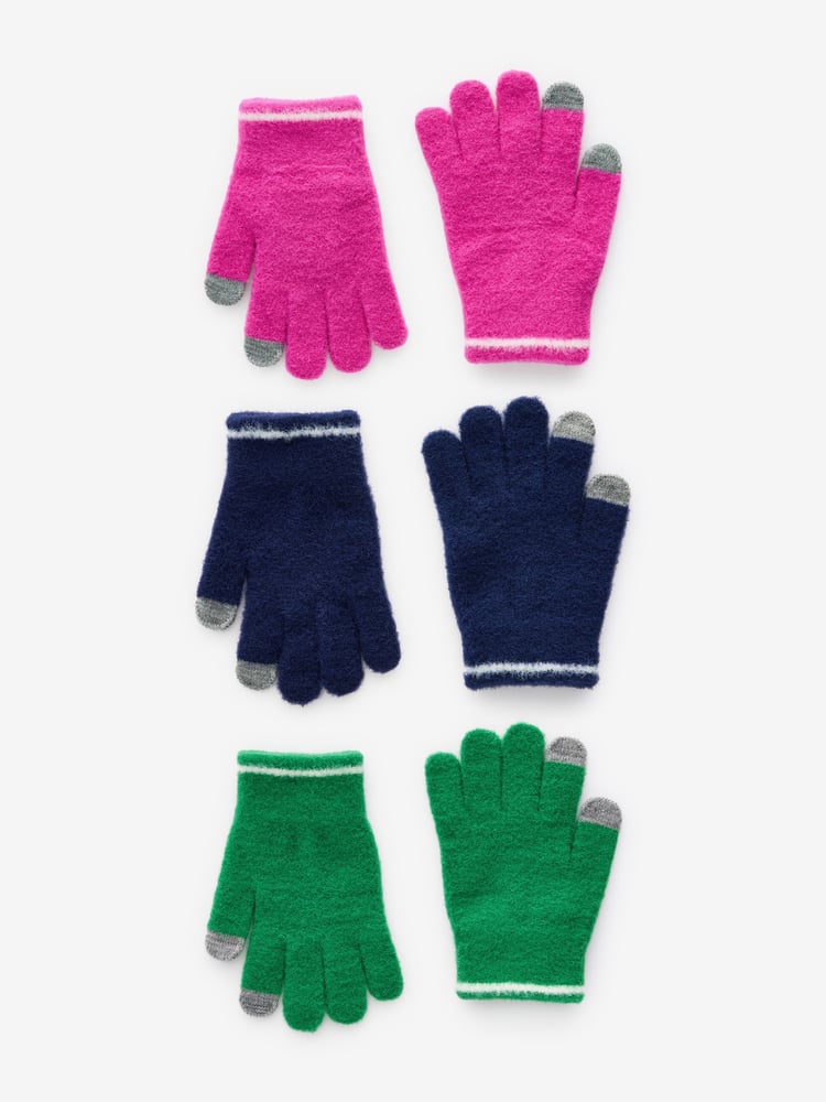 Pink/Green/Blue Magic Gloves 3 Pack (3-16yrs) - Image 1 of 4
