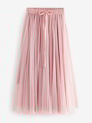 Pink Mesh Maxi Skirt - Image 6 of 8