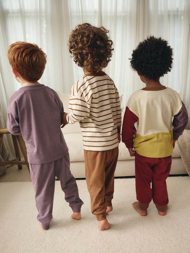 Red/Purple Stripes Snuggle Pyjamas 3 Pack (9mths-12yrs) - Image 2 of 8 Red/Purple Stripes Snuggle Pyjamas 3 Pack (9mths-12yrs) - Image 2 of 8