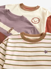 Red/Purple Stripes Snuggle Pyjamas 3 Pack (9mths-12yrs) - Image 7 of 8