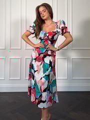 Girl In Mind Black Lillian Sweetheart Midi Dress - Image 3 of 4