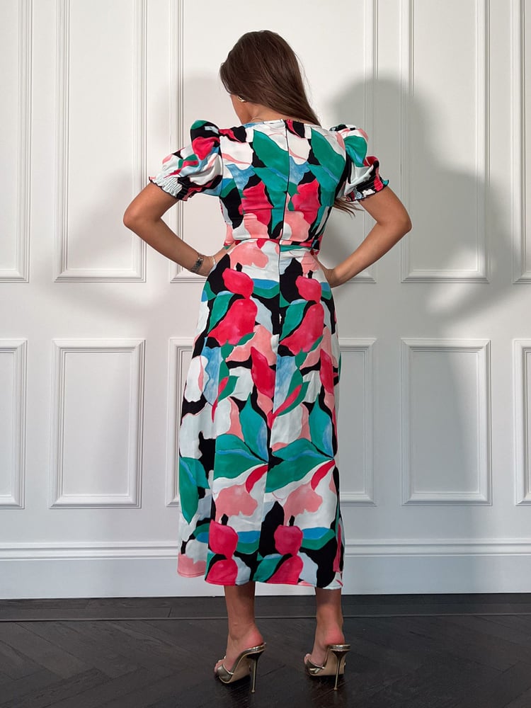 Girl In Mind Black Lillian Sweetheart Midi Dress - Image 4 of 4