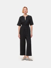 Whistles Black Linen Cosima Jumpsuit - Image 3 of 5