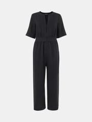Whistles Black Linen Cosima Jumpsuit - Image 5 of 5