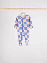 Blue Baby Zipped Sleepsuits 4 Pack (0mths-2yrs) - Image 5 of 14