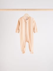 Blue Baby Zipped Sleepsuits 4 Pack (0mths-2yrs) - Image 6 of 14
