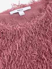 Pink Short Sleeve Fluffy Top - Image 7 of 7