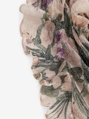 Blush Pink Floral Long Sleeve Ruffle Detail Mini Dress - Image 5 of 8