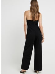 River Island Black Bandeau Wrap Jumpsuit - Image 2 of 5