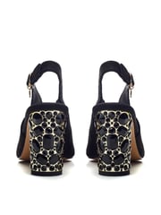 Moda In Pelle Melonia Peep Toe Jewelled Heel Sandals - Image 3 of 4
