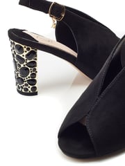 Moda In Pelle Melonia Peep Toe Jewelled Heel Sandals - Image 4 of 4