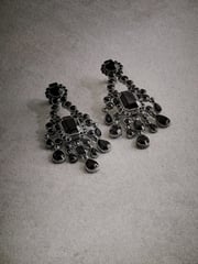 Black Tabitha Simmons Elizabeth Chandelier Earrings - Image 4 of 4