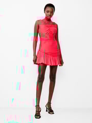 French Connection Pink Althea Pleated Dress - Image 1 of 4