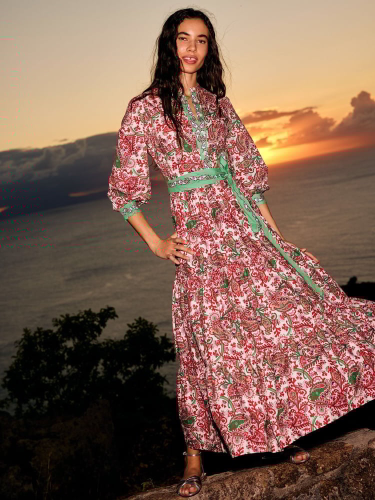 Boden Alba Gestuftes Maxikleid aus 100% Baumwolle - Bild 1 von 6 Boden Alba Gestuftes Maxikleid aus 100% Baumwolle - Bild 1 von 6