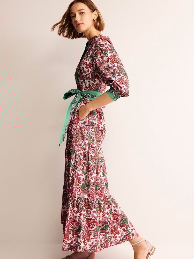 Boden Alba Gestuftes Maxikleid aus 100% Baumwolle - Bild 2 von 6 Boden Alba Gestuftes Maxikleid aus 100% Baumwolle - Bild 2 von 6