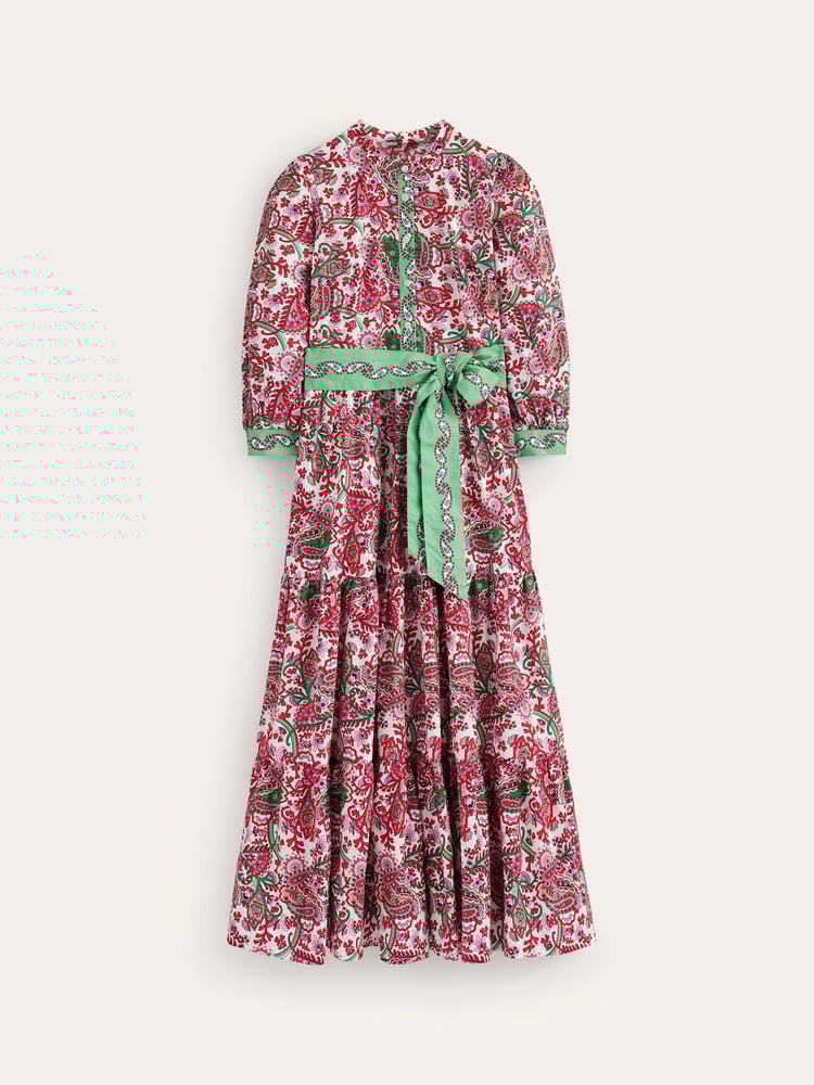 Boden Alba Gestuftes Maxikleid aus 100% Baumwolle - Bild 6 von 6