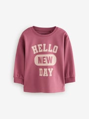 Pink 100% Cotton Long Sleeve Tops 4 Pack (3mths-7yrs) - Image 2 of 8