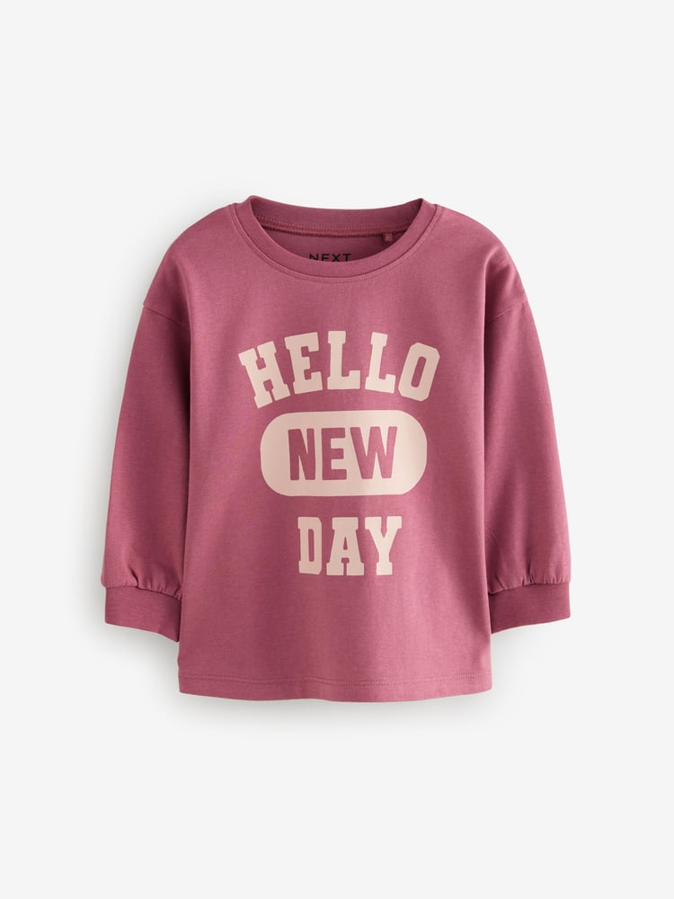 Pink 100% Cotton Long Sleeve Tops 4 Pack (3mths-7yrs) - Image 2 of 8 Pink 100% Cotton Long Sleeve Tops 4 Pack (3mths-7yrs) - Image 2 of 8