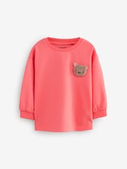 Pink 100% Cotton Long Sleeve Tops 4 Pack (3mths-7yrs) - Image 6 of 8