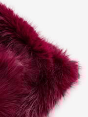 Burgundy Red Faux Fur Scarf - Image 2 of 6