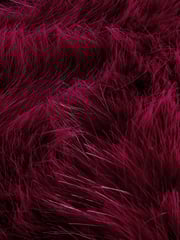 Burgundy Red Faux Fur Scarf - Image 3 of 6