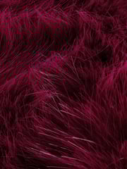 Burgundy Red Faux Fur Scarf - Image 6 of 6