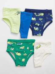 Gap Green Print 5 Pack Cotton Stretch Briefs (2-5yrs) - Image 1 of 1