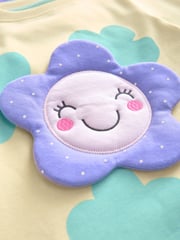 Pastel Cat/ Unicorn/ Flower Long Sleeve Snuggle Pyjamas 3 Pack (9mths-16yrs) - Image 9 of 11