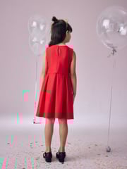 Red Scuba Bow Occasion Dress (1.5-16yrs) - Image 2 of 7