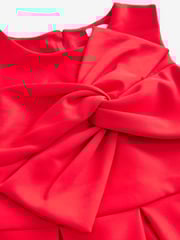 Red Scuba Bow Occasion Dress (1.5-16yrs) - Image 6 of 7