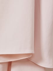 Reiss Nude Shauna High-Neck Drape Back Mini Dress - Image 6 of 6