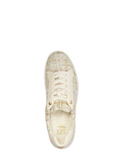 Dune London Cream Episode Flatform Sole Trainers - Image 5 of 5